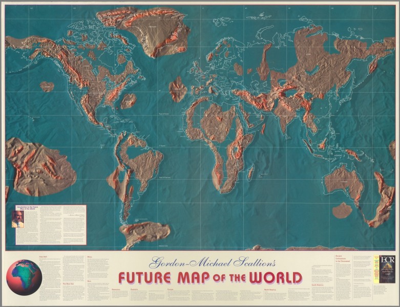 Mapa do mundo futuro apÃ³s a mudanÃ§a dos polos, segundo revelaÃ§Ã£o a Gordon-Michael Scallion. 