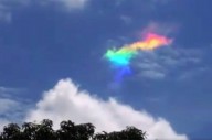 Nuvens coloridas chamam a atenção de moradores de Ribeirão Claro, Paraná.