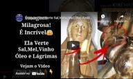 Imagem verte sal, vinho, mel, óleo e lágrimas (vídeo)