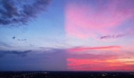 Céu se divide em dois na Carolina do Norte - EUA