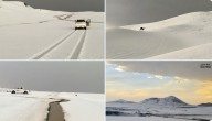 Violenta tempestade de granizo enterra desertos da Arábia Saudita sob pilhas de gelo 