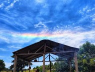 Nuvens coloridas no céu do Rio Grande do Sul